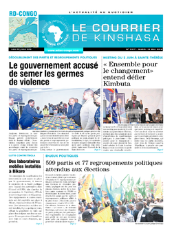 Les Dépêches de Brazzaville : Édition le courrier de kinshasa du 15 mai 2018