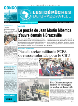 Les Dépêches de Brazzaville : Édition brazzaville du 22 mai 2018