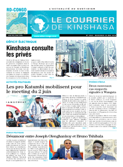 Les Dépêches de Brazzaville : Édition le courrier de kinshasa du 23 mai 2018