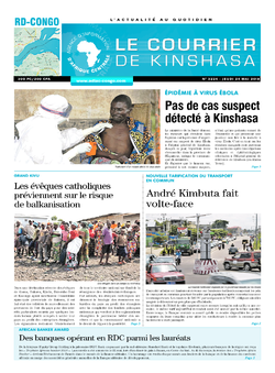 Les Dépêches de Brazzaville : Édition le courrier de kinshasa du 24 mai 2018