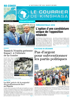 Les Dépêches de Brazzaville : Édition le courrier de kinshasa du 25 mai 2018