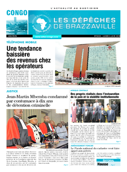 Les Dépêches de Brazzaville : Édition brazzaville du 04 juin 2018
