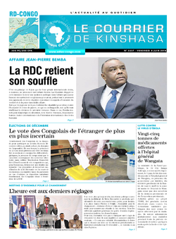 Les Dépêches de Brazzaville : Édition le courrier de kinshasa du 08 juin 2018