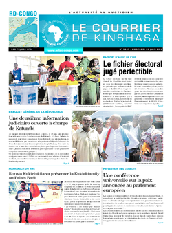 Les Dépêches de Brazzaville : Édition le courrier de kinshasa du 20 juin 2018