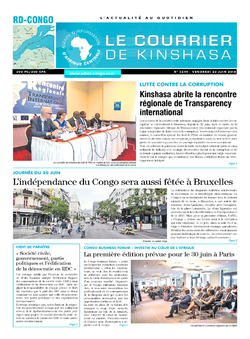 Les Dépêches de Brazzaville : Édition le courrier de kinshasa du 22 juin 2018