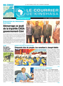 Les Dépêches de Brazzaville : Édition le courrier de kinshasa du 27 juin 2018