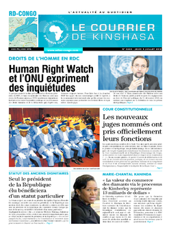 Les Dépêches de Brazzaville : Édition le courrier de kinshasa du 05 juillet 2018