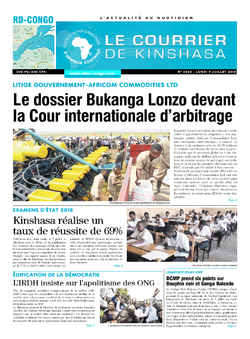 Les Dépêches de Brazzaville : Édition le courrier de kinshasa du 09 juillet 2018