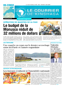 Les Dépêches de Brazzaville : Édition le courrier de kinshasa du 11 juillet 2018
