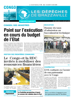 Les Dépêches de Brazzaville : Édition brazzaville du 12 juillet 2018