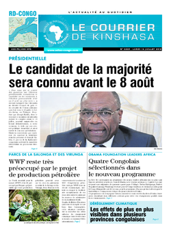 Les Dépêches de Brazzaville : Édition le courrier de kinshasa du 16 juillet 2018