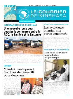 Les Dépêches de Brazzaville : Édition le courrier de kinshasa du 19 juillet 2018