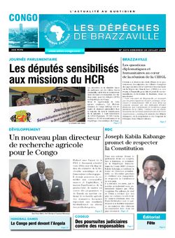 Les Dépêches de Brazzaville : Édition brazzaville du 20 juillet 2018
