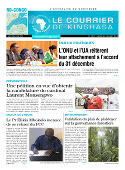 Les Dépêches de Brazzaville : Édition le courrier de kinshasa du 23 juillet 2018