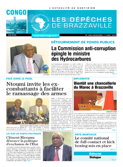 Les Dépêches de Brazzaville : Édition brazzaville du 01 août 2018