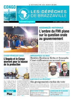 Les Dépêches de Brazzaville : Édition brazzaville du 06 août 2018