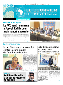 Les Dépêches de Brazzaville : Édition le courrier de kinshasa du 17 août 2018