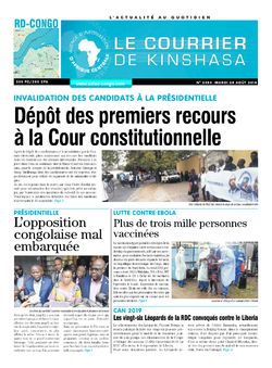 Les Dépêches de Brazzaville : Édition le courrier de kinshasa du 28 août 2018