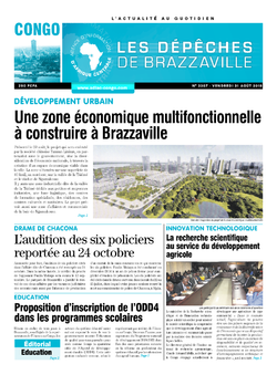 Les Dépêches de Brazzaville : Édition brazzaville du 31 août 2018