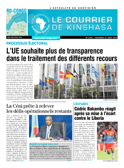 Les Dépêches de Brazzaville : Édition le courrier de kinshasa du 31 août 2018