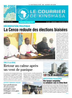 Les Dépêches de Brazzaville : Édition le courrier de kinshasa du 12 septembre 2018