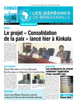 Les Dépêches de Brazzaville : Édition brazzaville du 19 septembre 2018
