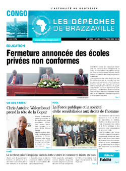 Les Dépêches de Brazzaville : Édition brazzaville du 20 septembre 2018