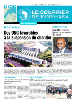 Les Dépêches de Brazzaville : Édition le courrier de kinshasa du 20 septembre 2018