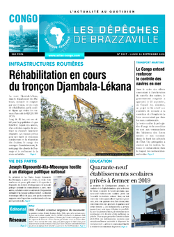 Les Dépêches de Brazzaville : Édition brazzaville du 24 septembre 2018