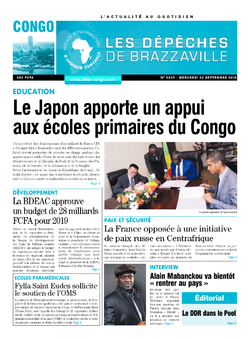 Les Dépêches de Brazzaville : Édition brazzaville du 26 septembre 2018