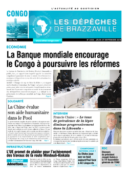 Les Dépêches de Brazzaville : Édition brazzaville du 27 septembre 2018