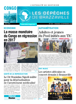 Les Dépêches de Brazzaville : Édition brazzaville du 28 septembre 2018