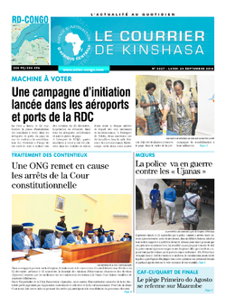 Les Dépêches de Brazzaville : Édition le courrier de kinshasa du 05 octobre 2018