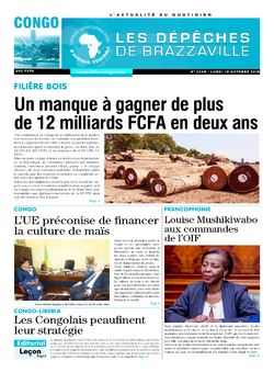 Les Dépêches de Brazzaville : Édition brazzaville du 15 octobre 2018