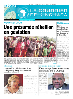 Les Dépêches de Brazzaville : Édition le courrier de kinshasa du 18 octobre 2018