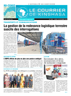 Les Dépêches de Brazzaville : Édition le courrier de kinshasa du 22 octobre 2018