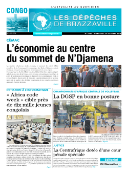 Les Dépêches de Brazzaville : Édition brazzaville du 24 octobre 2018