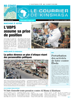 Les Dépêches de Brazzaville : Édition le courrier de kinshasa du 24 octobre 2018