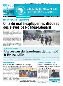 Les Dépêches de Brazzaville : Édition brazzaville du 25 octobre 2018