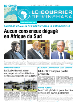 Les Dépêches de Brazzaville : Édition le courrier de kinshasa du 26 octobre 2018