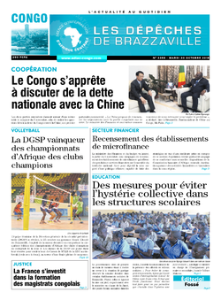 Les Dépêches de Brazzaville : Édition brazzaville du 30 octobre 2018