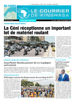 Les Dépêches de Brazzaville : Édition le courrier de kinshasa du 30 octobre 2018