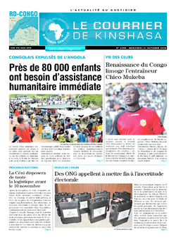 Les Dépêches de Brazzaville : Édition le courrier de kinshasa du 31 octobre 2018