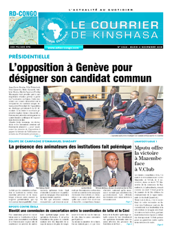 Les Dépêches de Brazzaville : Édition le courrier de kinshasa du 06 novembre 2018
