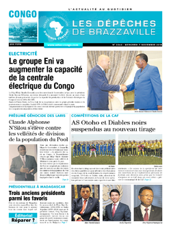 Les Dépêches de Brazzaville : Édition brazzaville du 07 novembre 2018