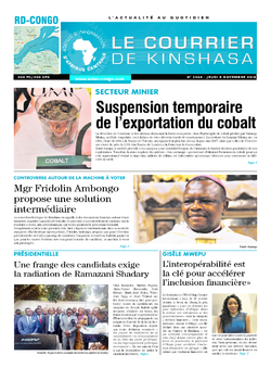 Les Dépêches de Brazzaville : Édition le courrier de kinshasa du 08 novembre 2018