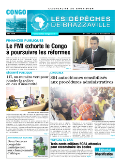 Les Dépêches de Brazzaville : Édition brazzaville du 15 novembre 2018
