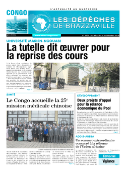 Les Dépêches de Brazzaville : Édition brazzaville du 16 novembre 2018