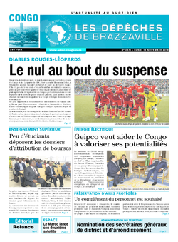 Les Dépêches de Brazzaville : Édition brazzaville du 19 novembre 2018