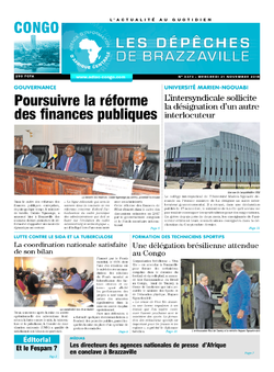 Les Dépêches de Brazzaville : Édition brazzaville du 21 novembre 2018